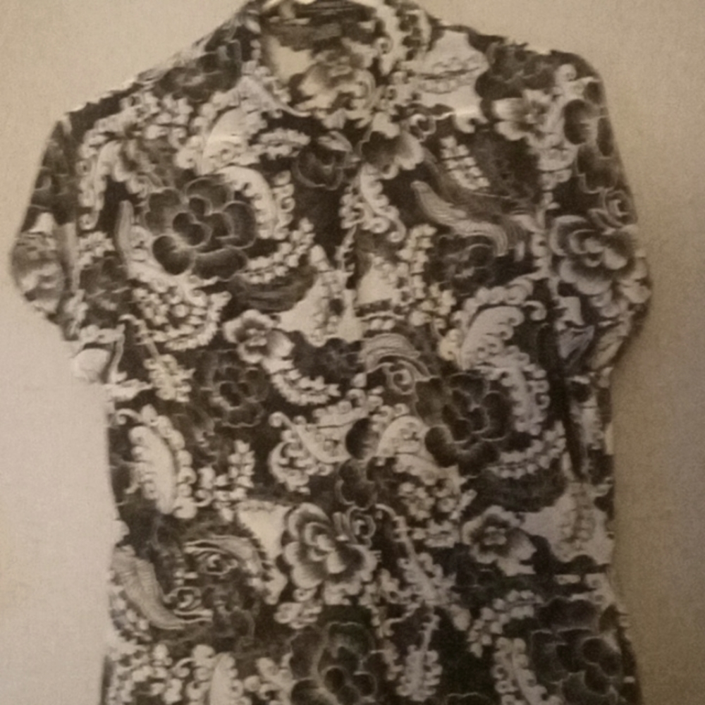 Short sleeve button down blouse